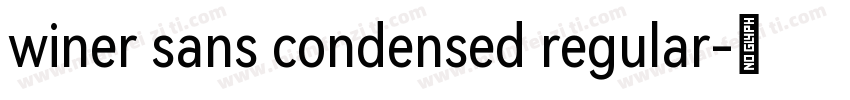 winer sans condensed regular字体转换